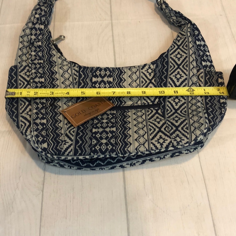 Gold Coast Denim Aztec Print Hobo Bag - Picture 6 of 7